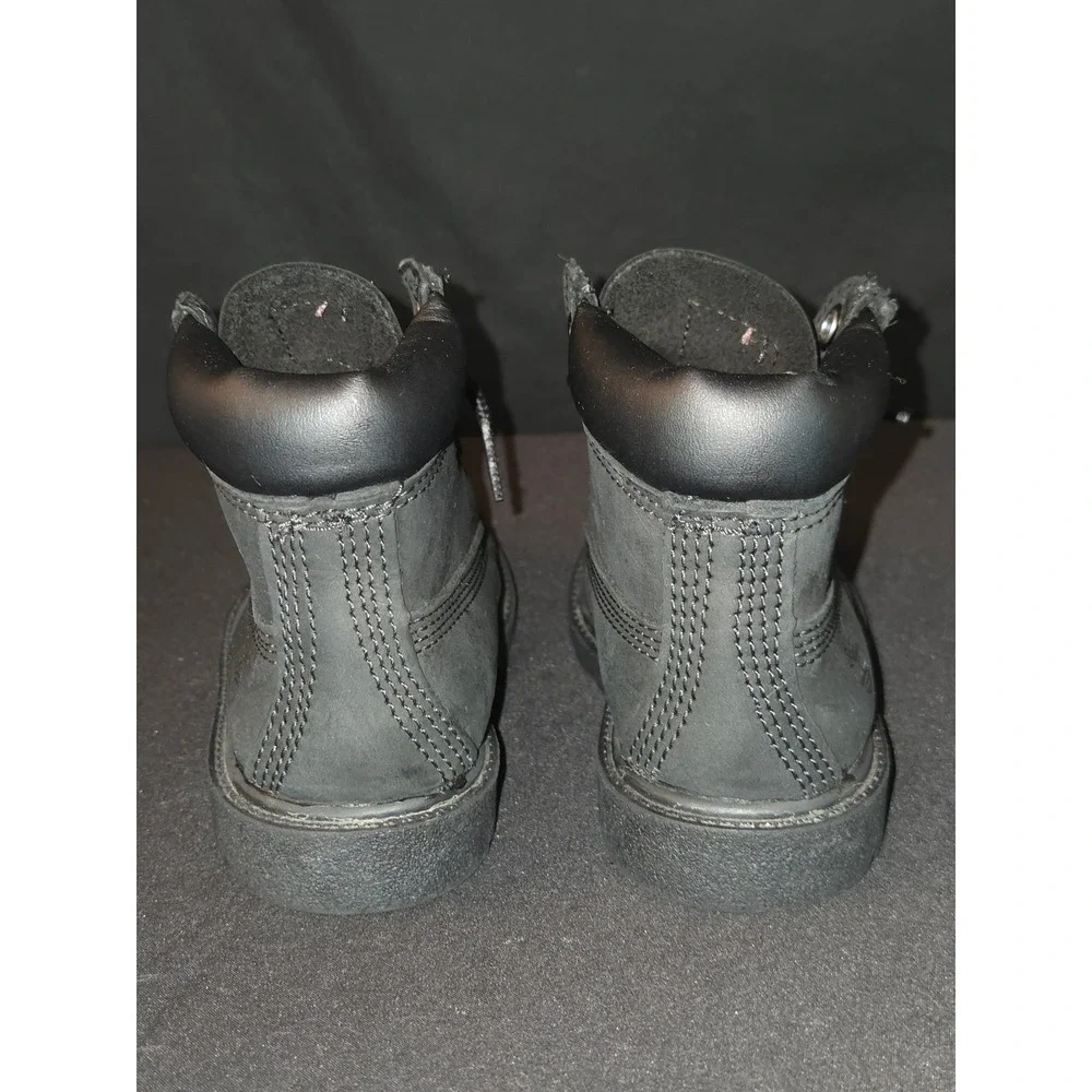Timberland Toddler‎ Black Waterproof Leather Ankle Boots Kids Size 7 M